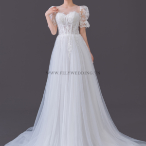 Váy cưới chữ A đơn giản nhẹ nhàng