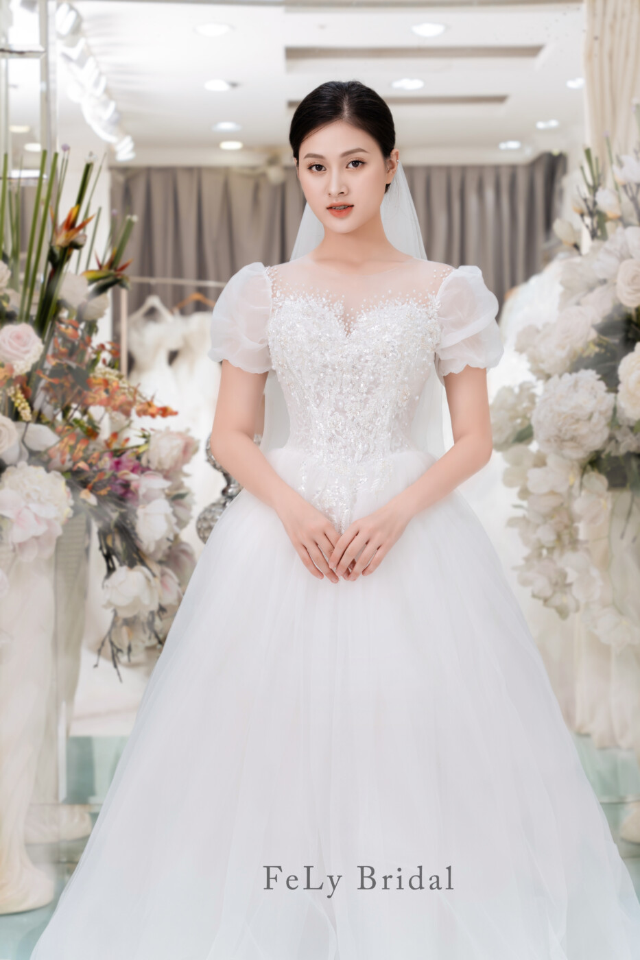 Váy cưới dáng A QNA79  Quyên Nguyễn Bridal