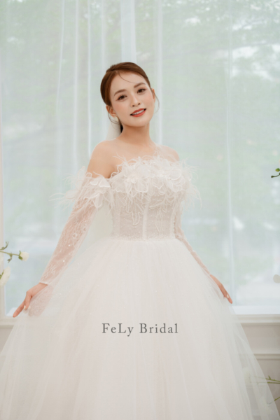 Váy cưới dáng A QNA79 | Quyên Nguyễn Bridal