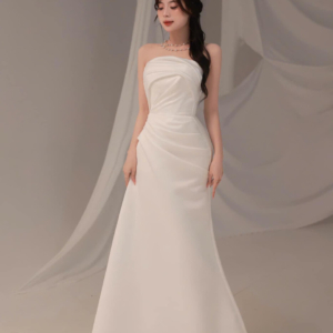 Váy đuôi cá Satin nhẹ nhàng