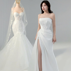 Váy đuôi cá xẻ chân tinh tế