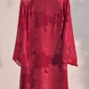 Áo dài cưới dáng suông thêu hoa