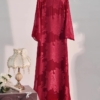 Áo dài cưới dáng suông thêu hoa
