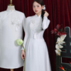 Áo dài cưới trắng Song Hỷ Lộc