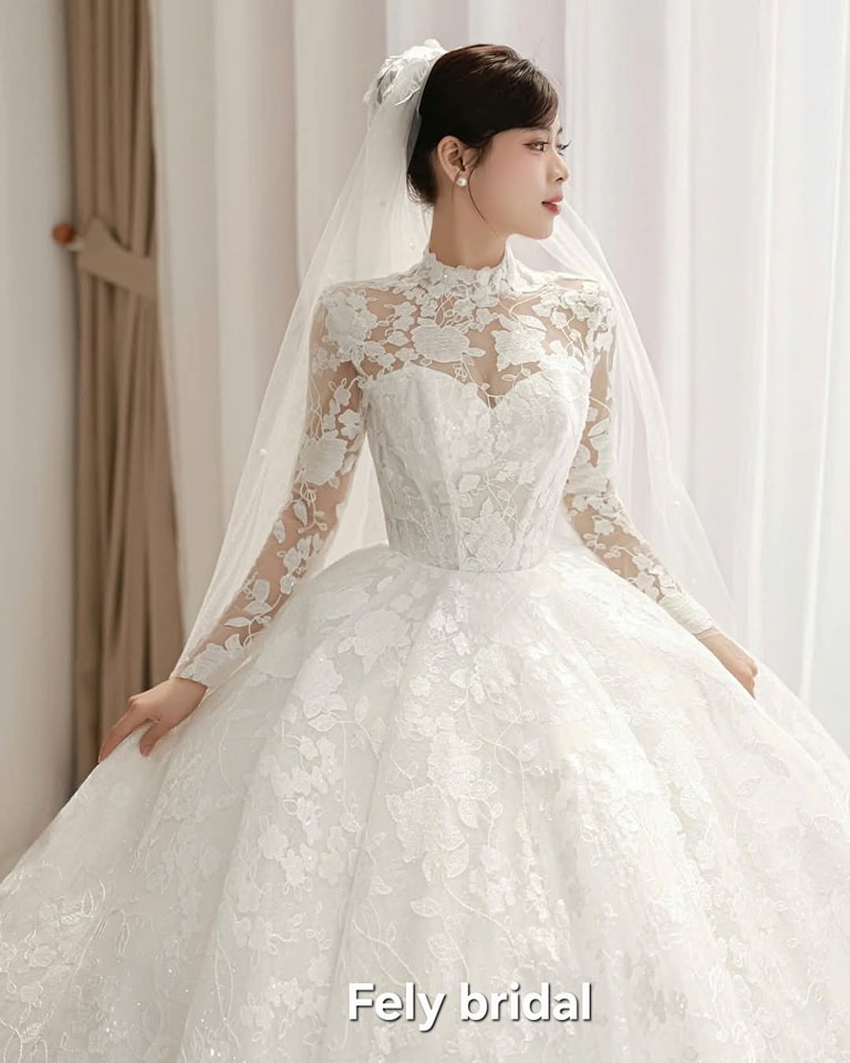 Váy Cưới Công Chúa Ren Cao Cấp