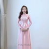 Áo dài lụa thêu song hỷ