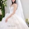 Váy cưới công chúa cúp ngực hoa 3D