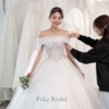 Váy cưới công chúa kim tuyến 2in1