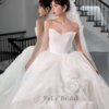 Váy cưới phi trơn hoa 3D bản to