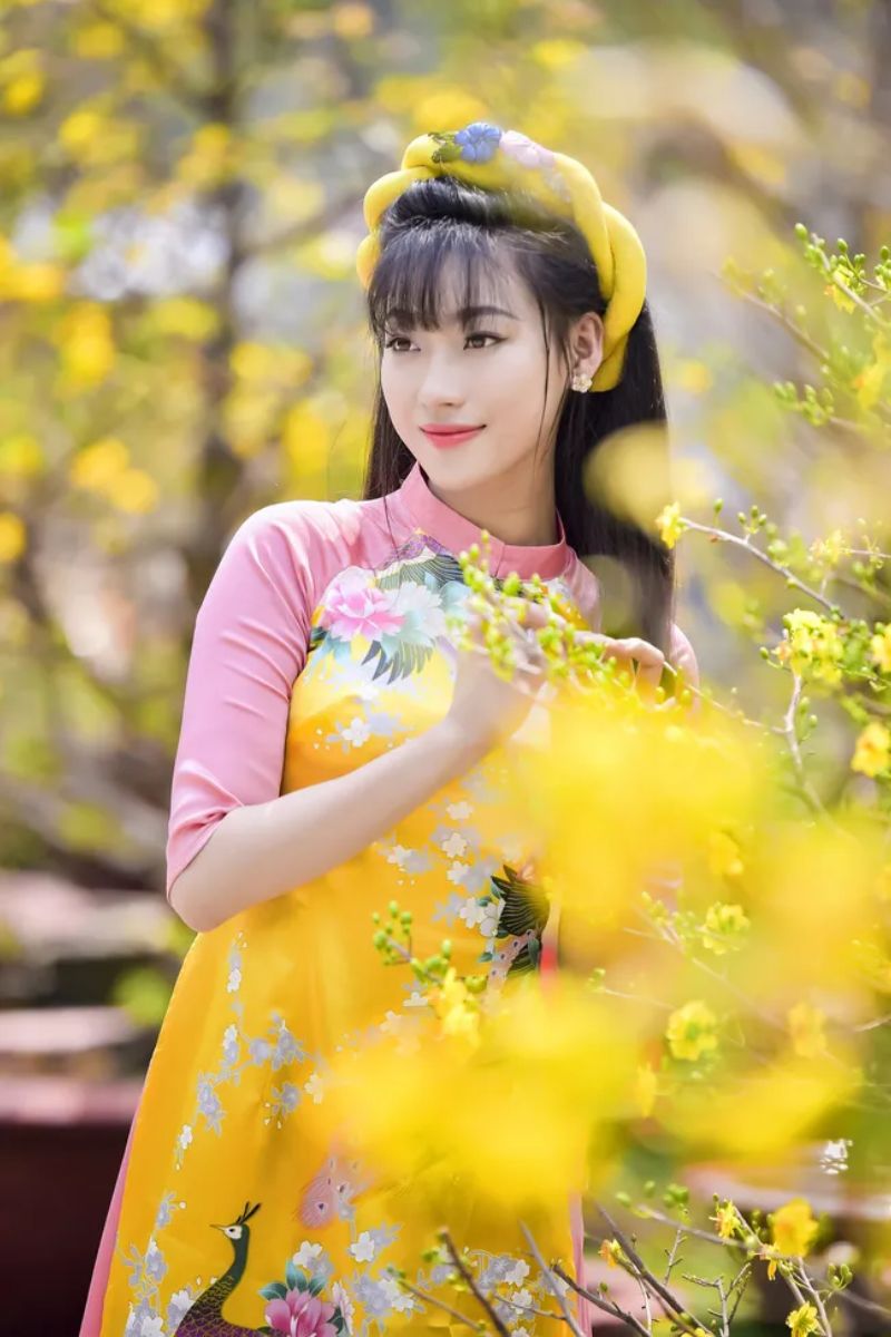 tao dang chup ao dai tet