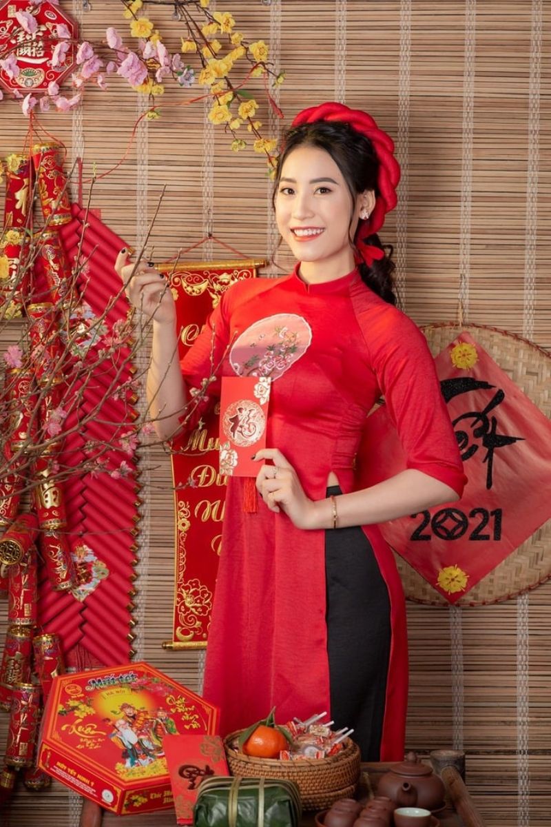 tao dang chup ao dai tet