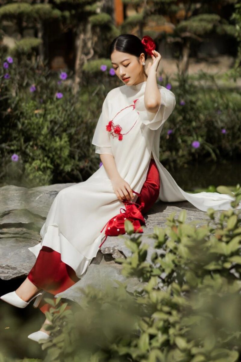 tao dang chup ao dai tet