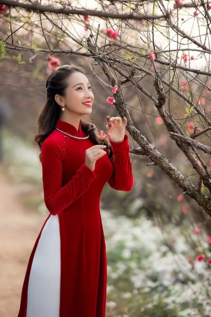 tao dang chup ao dai tet