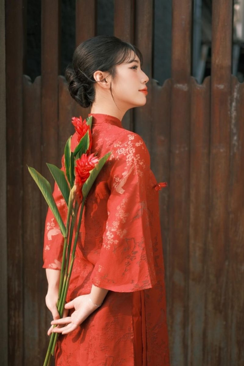tao dang chup ao dai tet