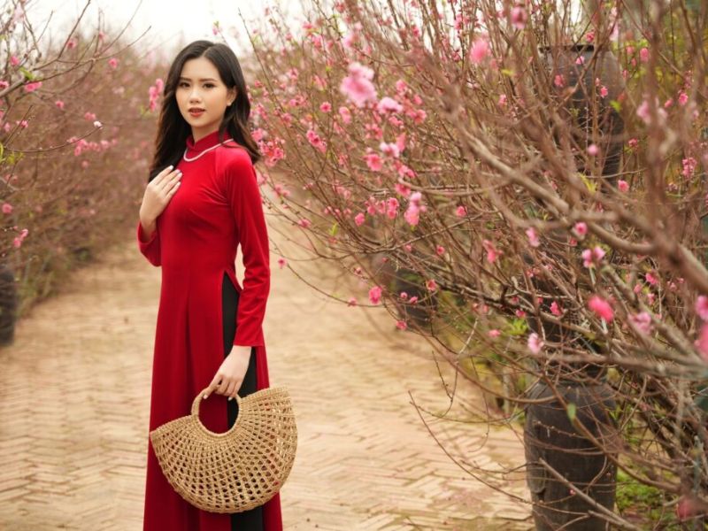 tao dang chup ao dai tet