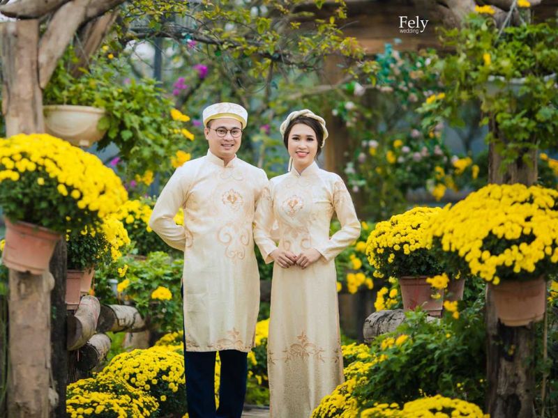 tao dang chup ao dai tet