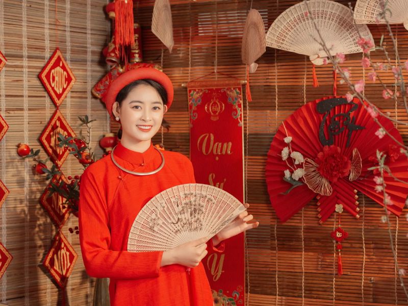 tao dang chup ao dai tet 