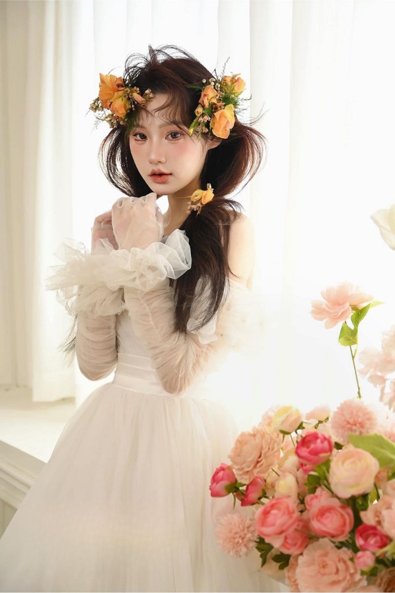 trang diem co dau toc nhuom 3