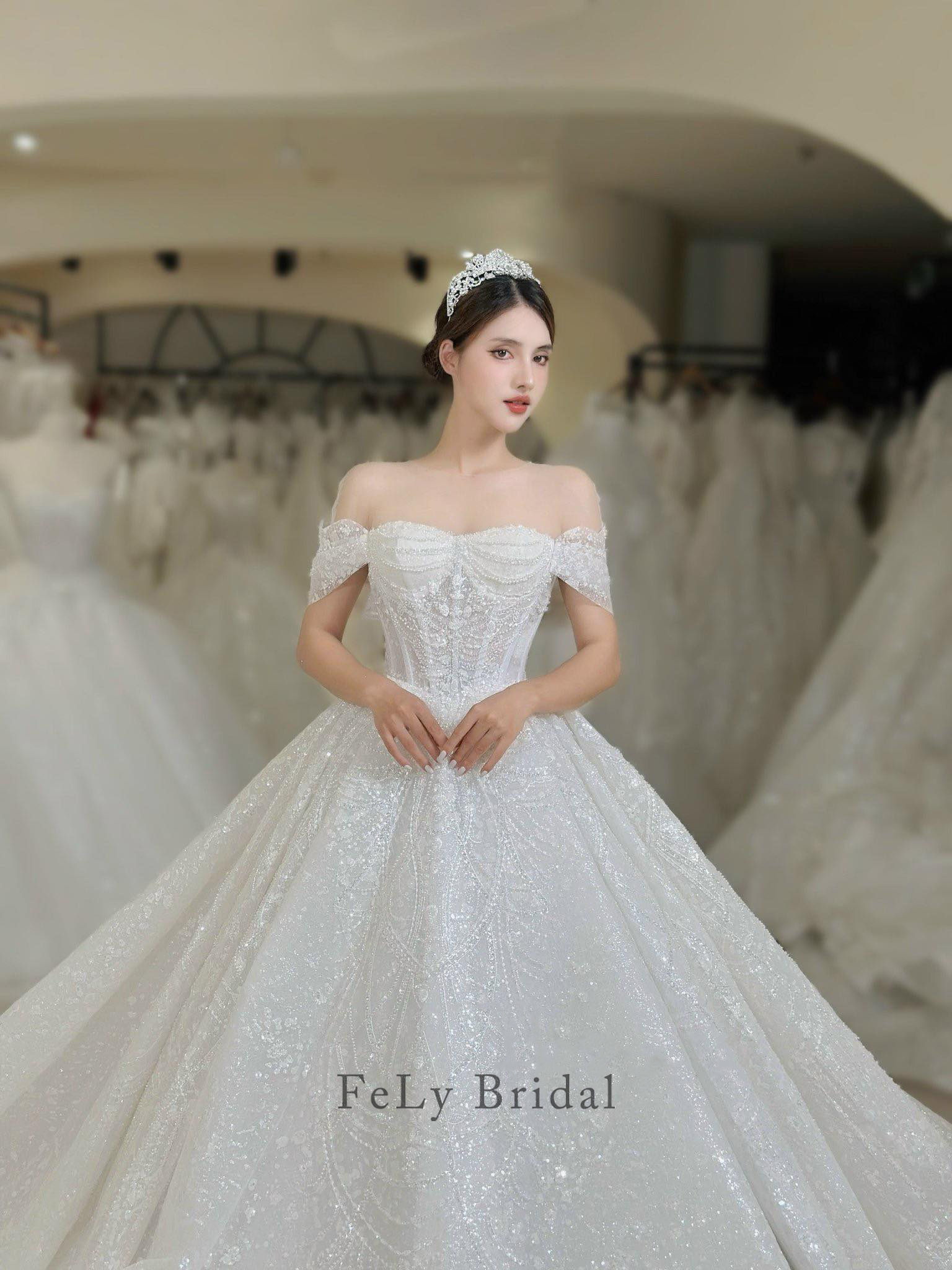 vay cong chua kim tuyen anh bac lech vai2