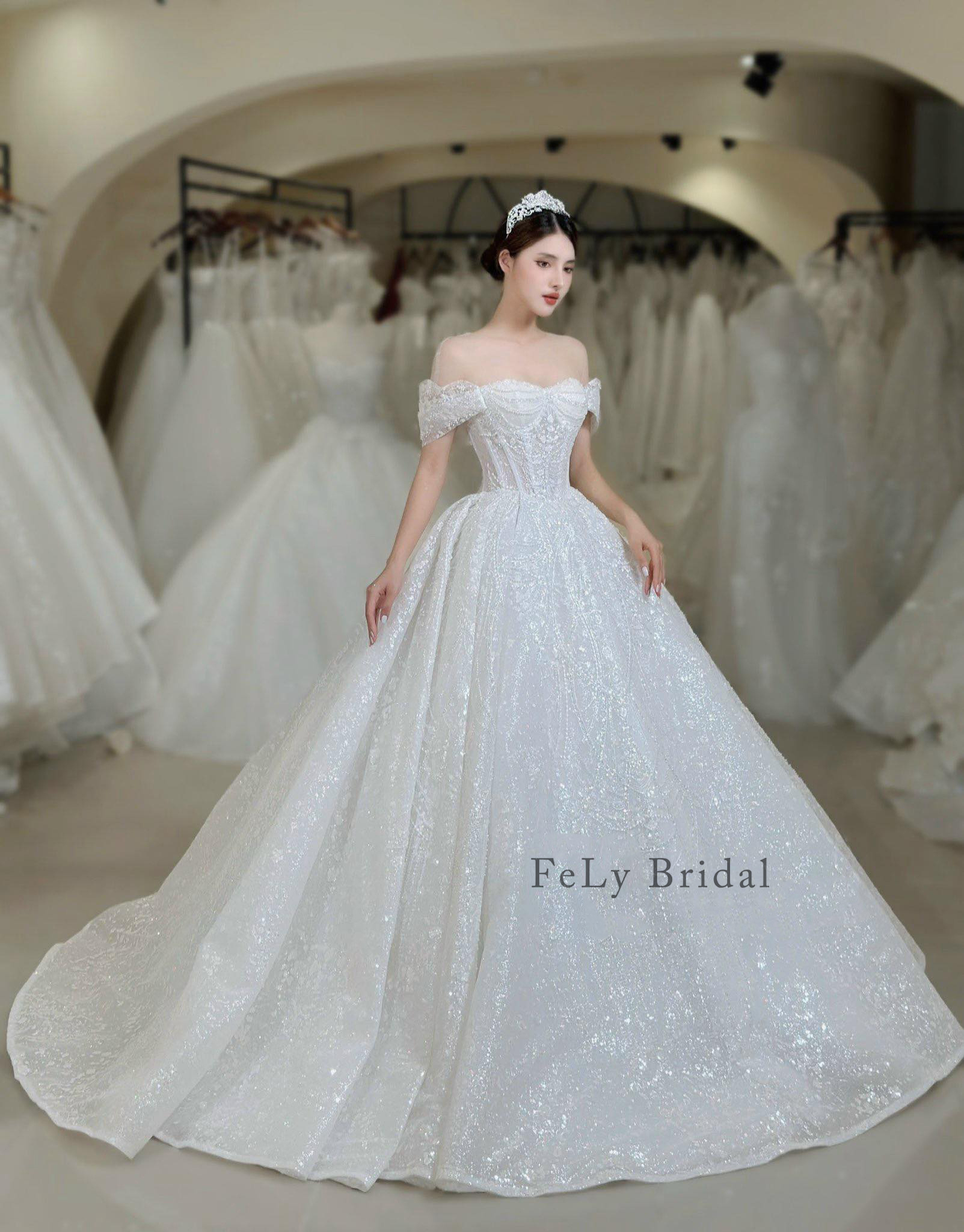 vay cong chua kim tuyen anh bac lech vai4