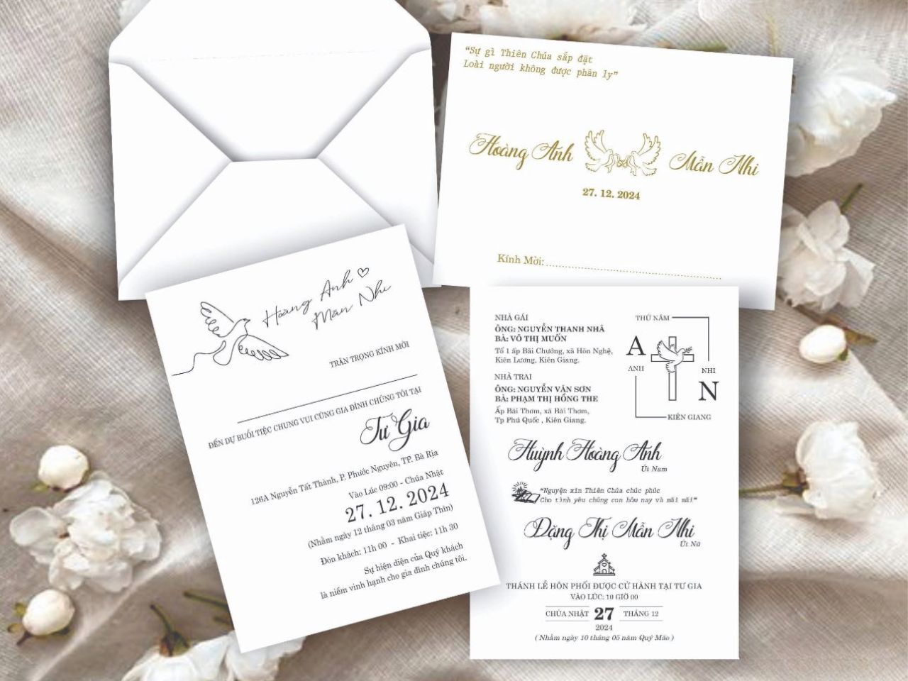 Mẫu Thiệp Cưới Công Giáo Đẹp, Thanh Lịch Cho Ngày Hôn Phối