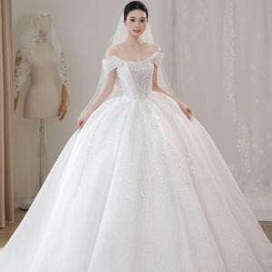 Váy Cưới Công Chúa Đính Pha Lê Ngân Hà