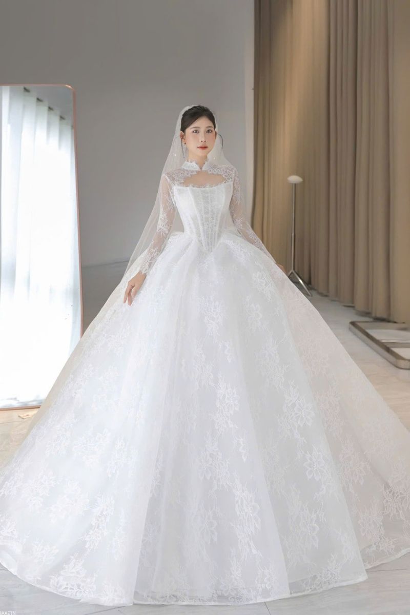 Váy Công Chúa Nguyệt Bạch Thanh Tâm