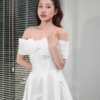 Váy Cưới Thanh Lịch Nơ Nhẹ Sương Mai
