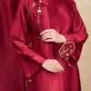 Áo Dài Đỏ Nhung Hoa Văn