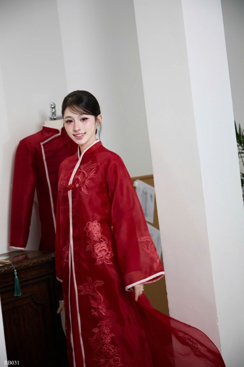 ao dai cuoi hong loan sac son 1