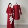 Áo Dài Cưới Hỷ Sắc Son