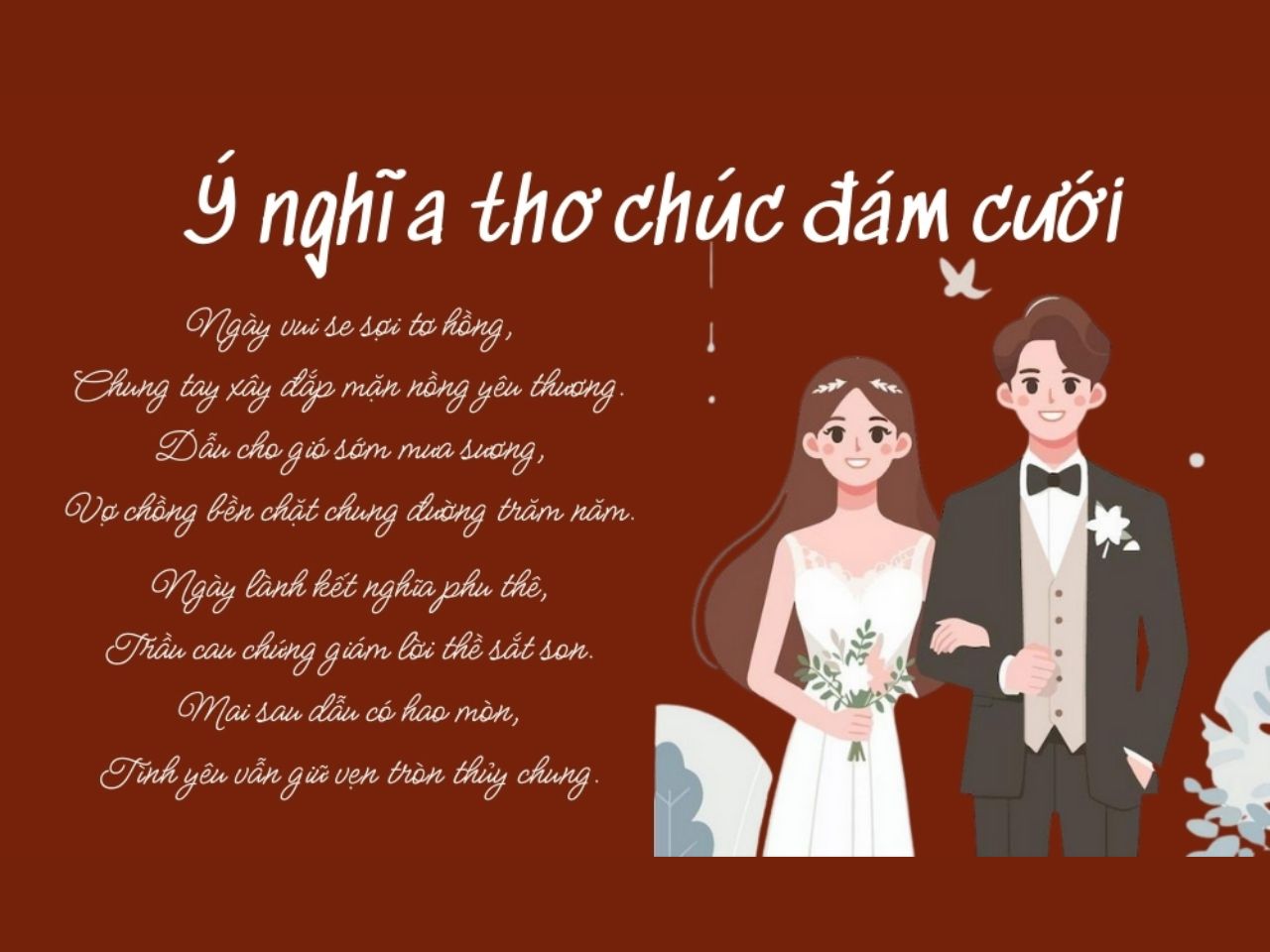 Tổng Hợp Bài Thơ Chúc Mừng Đám Cưới Ngắn Gọn, Tinh Tế